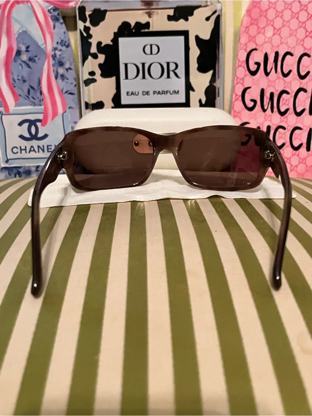 Chloe Brown Gradient Rectangular Sunglasses EUC!!! - Picture 5 of 8